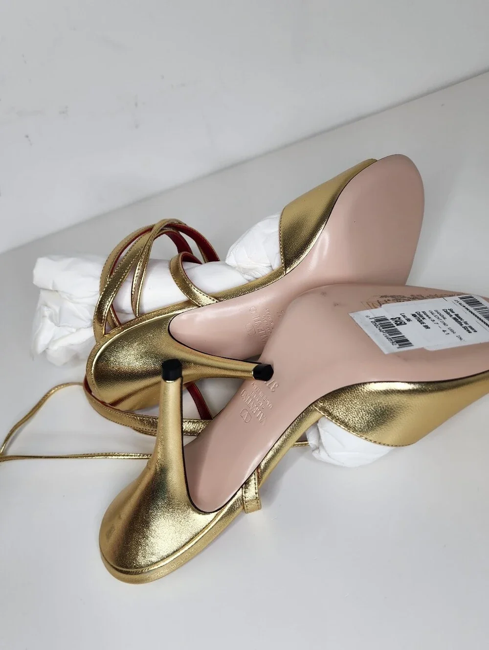 Valentino Garavani Womens Cherryfic Ankle Wrapped Sandals Size 7.5